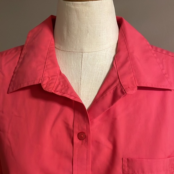 FOXCROFT APPLESEED’S women’s Classic Fit Camp shirt button front bright pink 16 - Picture 4 of 14